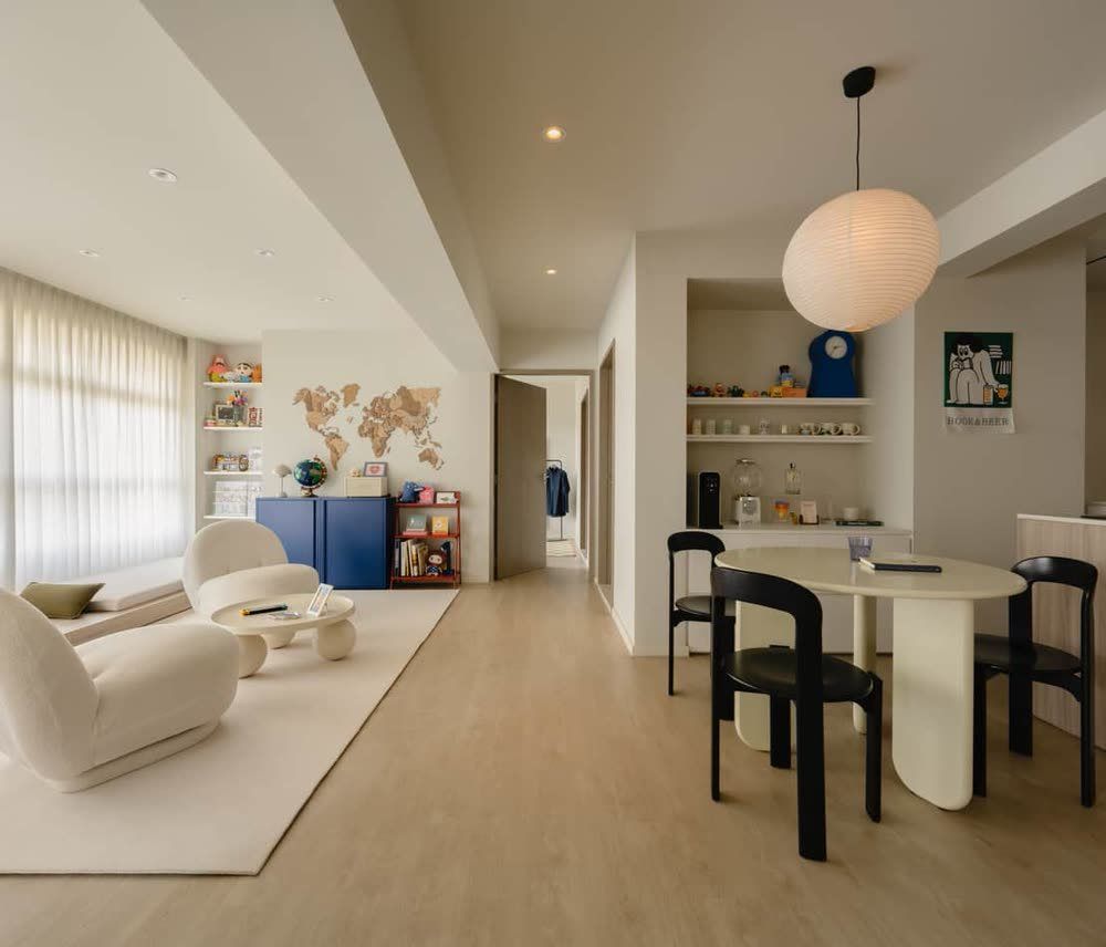 Living and dining in a 4-room BTO in Tengah